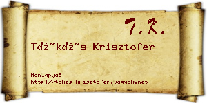 Tőkés Krisztofer névjegykártya